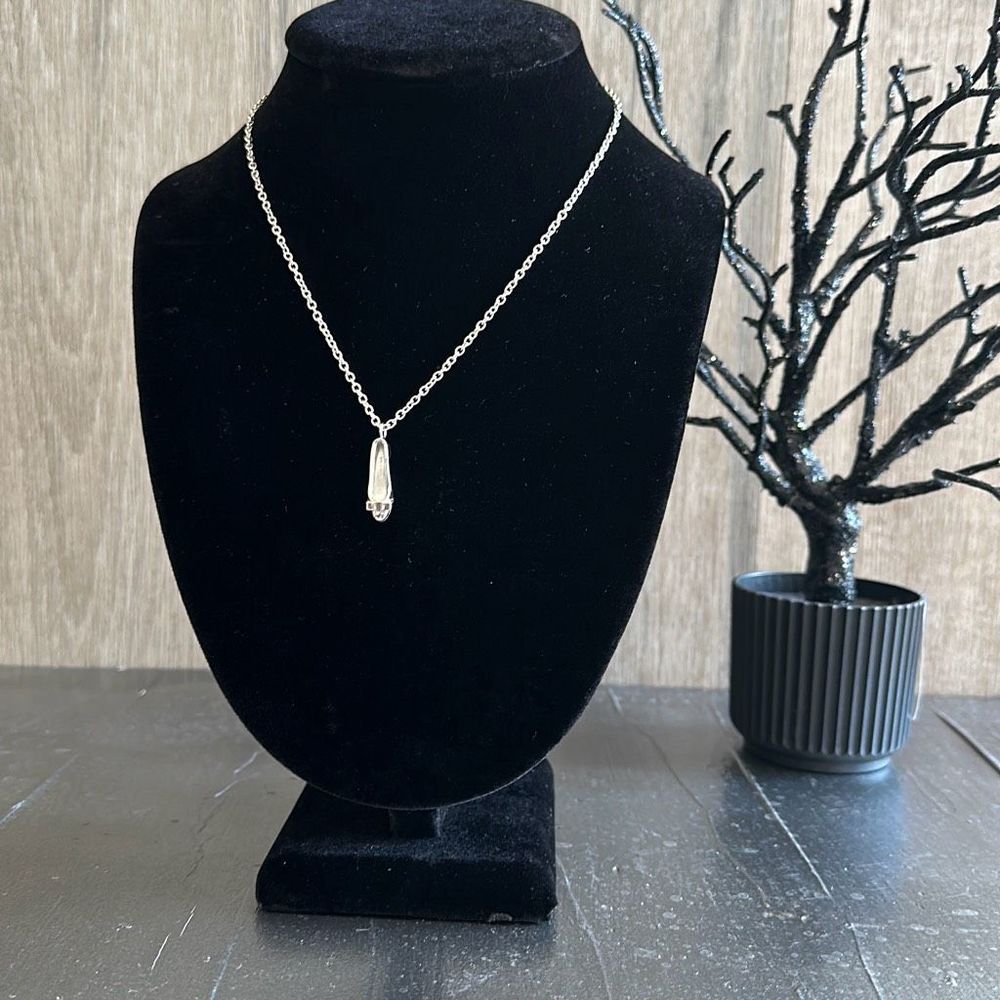 Salvatore Ferragamo Varina Ballet Flat Charm Necklace Sterling Silver